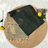 Kanchipuram Semi Soft Silk Saree – Bottle Green with Silver Gold Zari Elegance