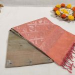 Kanchipuram Semi Soft Silk Saree – Sage Green & Peach Pink